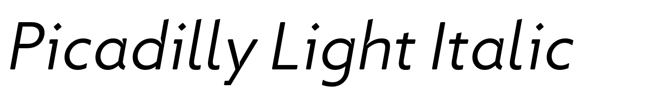 Picadilly Light Italic